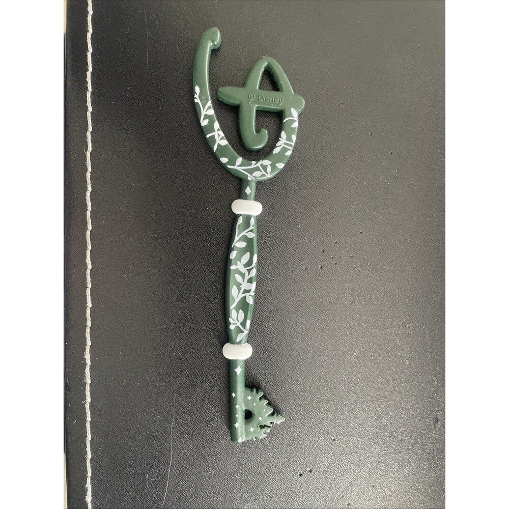 Disney Store Opening Ceremony Key Green White Ivy Floral Vines Pattern